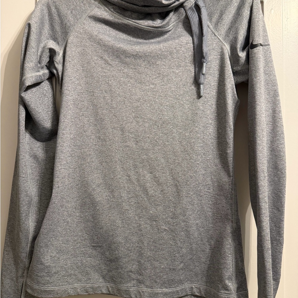 Nike Heather Gray Cowl Neck Top